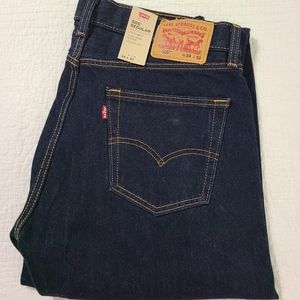 Dark Wash Levi's 505 Straight Leg Jeans 34x32